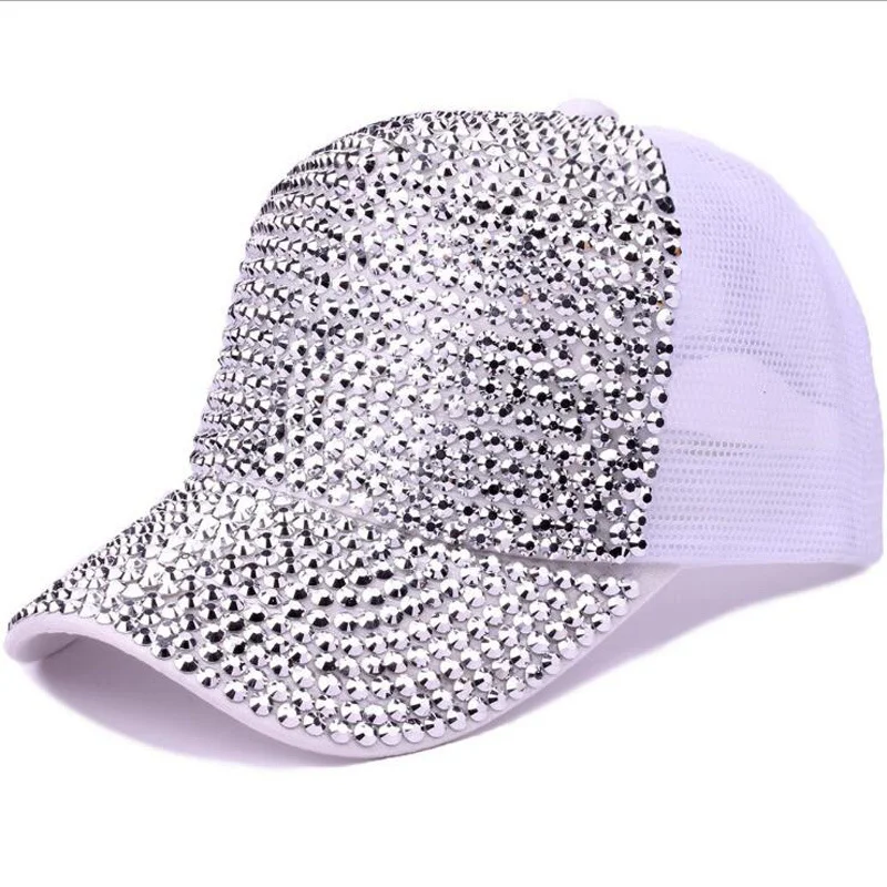 Sequined Rhinestone Pearl Cotton Baseball Cap For Women Ladies Summer Hat Snapback Hip Hop Hats Hat Cap Bone baseball cap