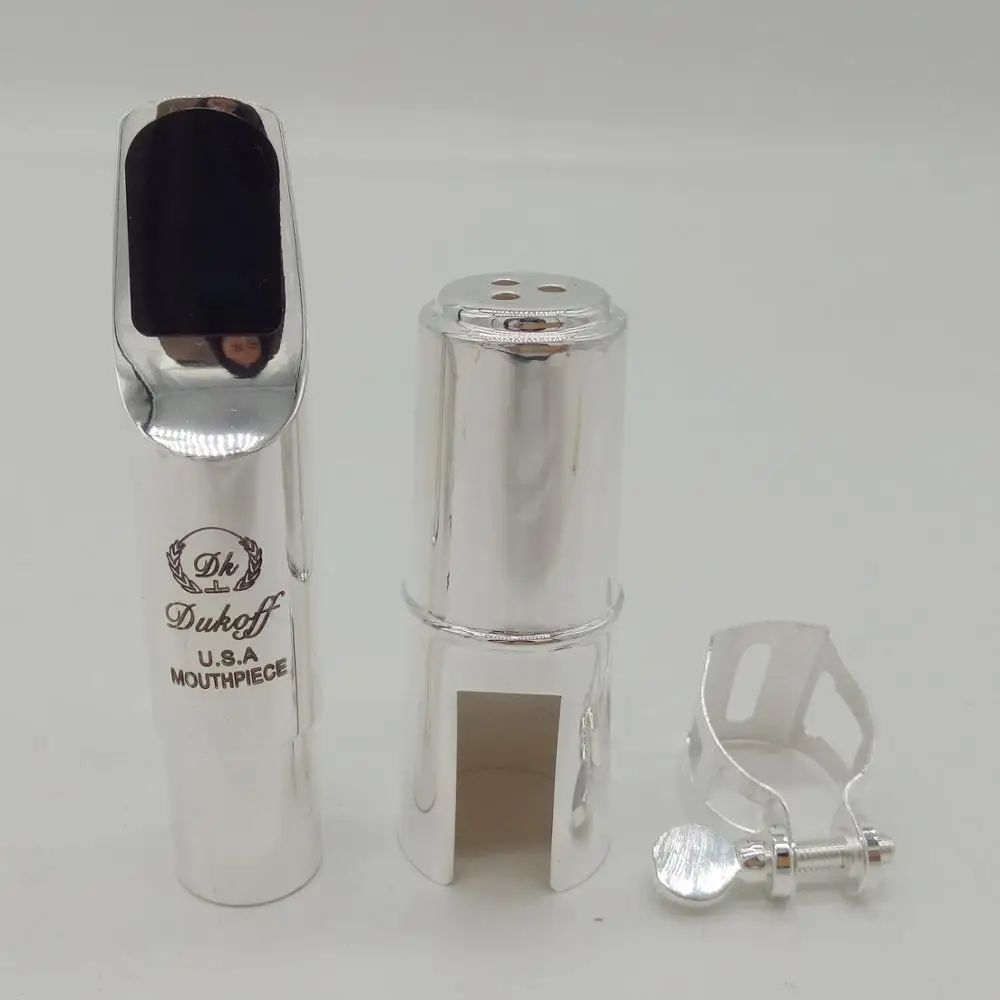 Nuevo Profesional Tenor, Soprano boquilla saxofón Alto Metal plateado Sax piezas de la boca de accesorios D5 D6 D7 D8 D9