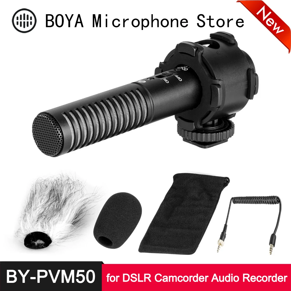 BOYA BY PVM50 Professional Condenser Microphone 3.5mm Stereo X/Y Mic