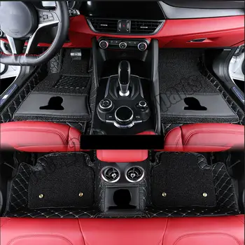 

For Alfa Romeo Giulia 2017-2019 Car Floor Mats Front+Rear Interior Mat Carpet Car modification Car accessories