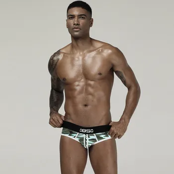 

2020 Fashion Camouflage Printing Comfortable Briefs with Pouch Letter Printing Stylish Underpants Briefs majtki meskie #F