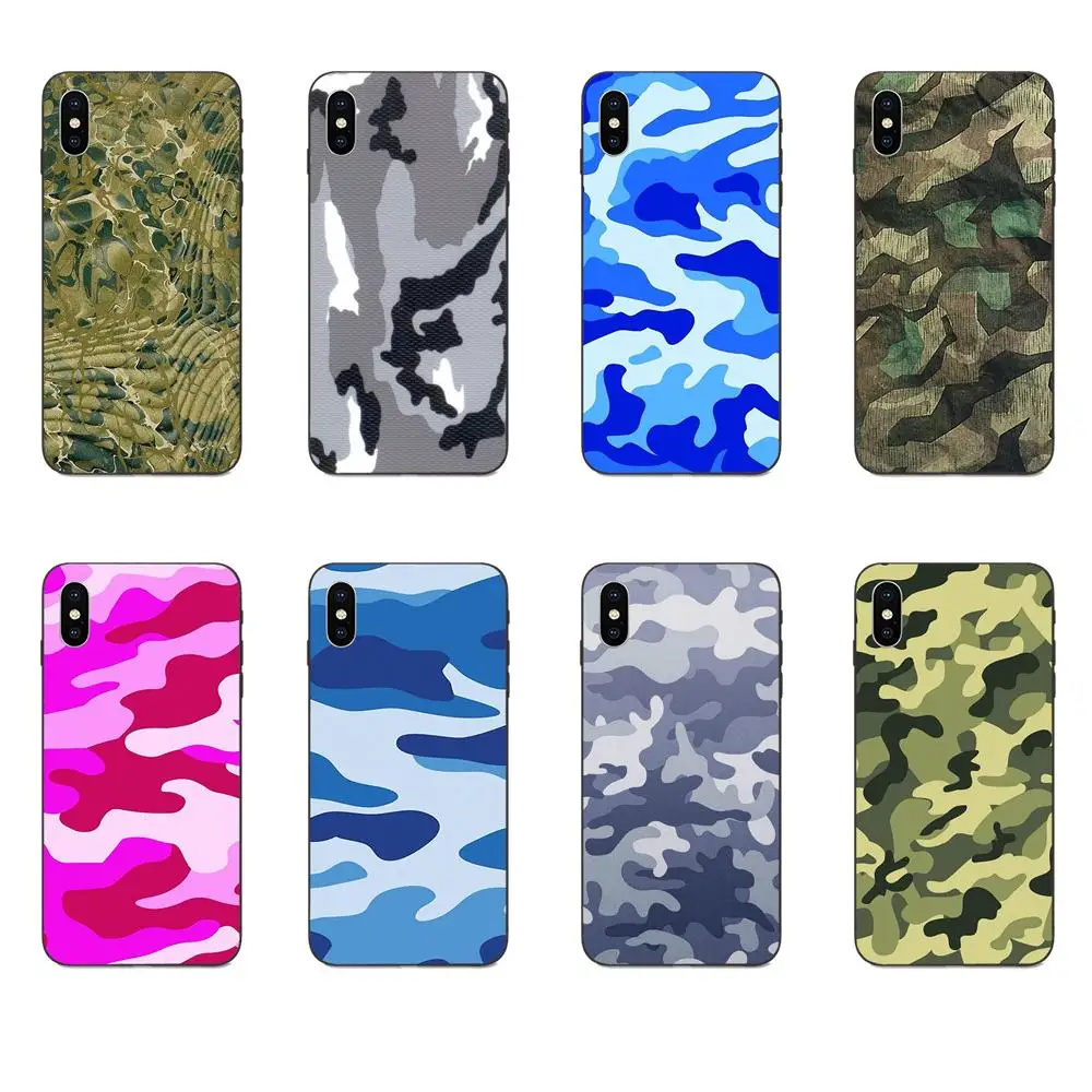 For Galaxy A10S A20S A2 Core A30S A40S A50S A70S A90 5G M10 M30S M40 Note 10 Plus TPU Phone Covers Case Camo Camouflage Skin