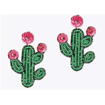 

Lola CASADEMUNT pendiente for woman Cactus SEQUINED and agreman