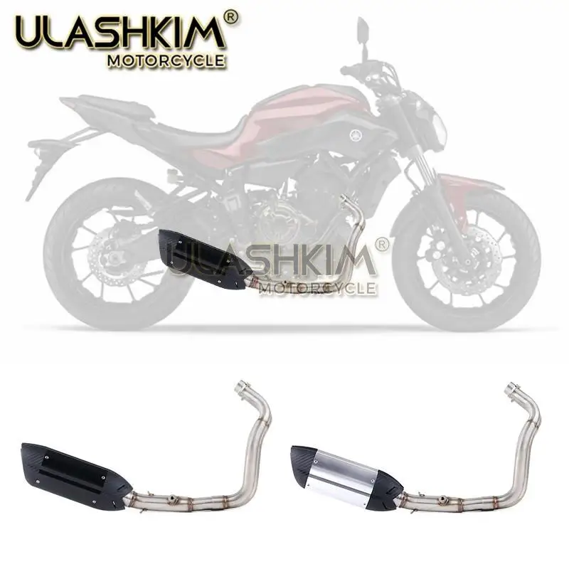MT07 FZ07 мотоцикл выхлопной контакт средней трубы разъем для YAMAHA MT-07 FZ-07- XSR700- слипоны