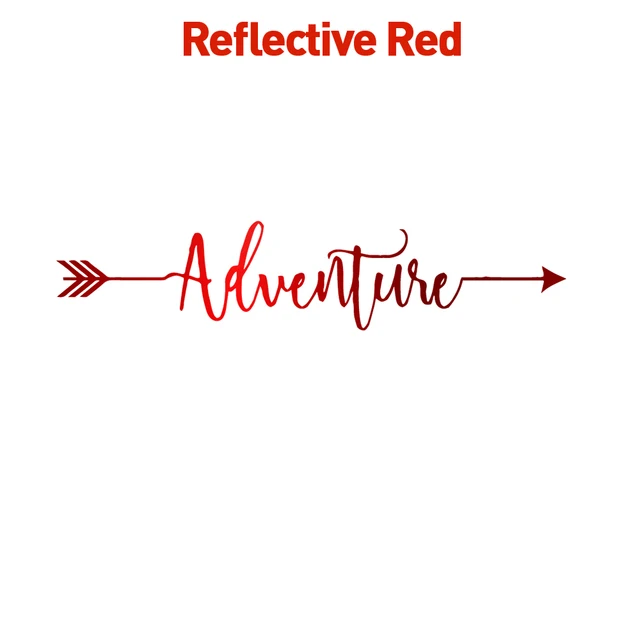 Fashion 126X28cm Adventure Frase Carbon Sticker Car Both Body Arrow Quote Stickers Decal Car Wrap Vinyl Film Car Accessories Reflective Red