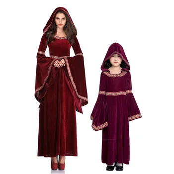 

Noble Palace Medieval Dress Carnival Halloween Costume for Kids Women Vintage Vestidos Girl Cosplay Disguise Fancy Clothing