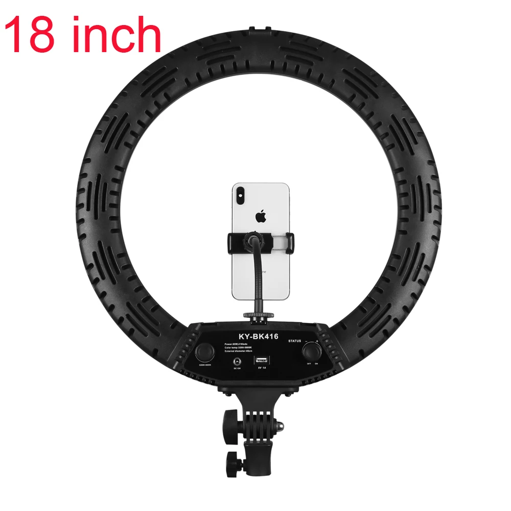 Beste Foto Studio Led Ring Licht Selfie Traploze Verlichting Dimbare Voor Youtube Video 3200 5600K Fotografische Licht Met Telefoon houder