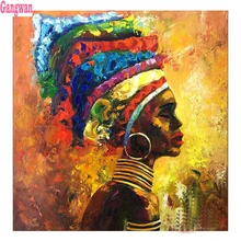 Фото на заказ Женская Алмазная мозаика африканская красавица 5d DIY Алмазная вышивка крестиком полная квадратная круглая Алмазная вышивка Декор