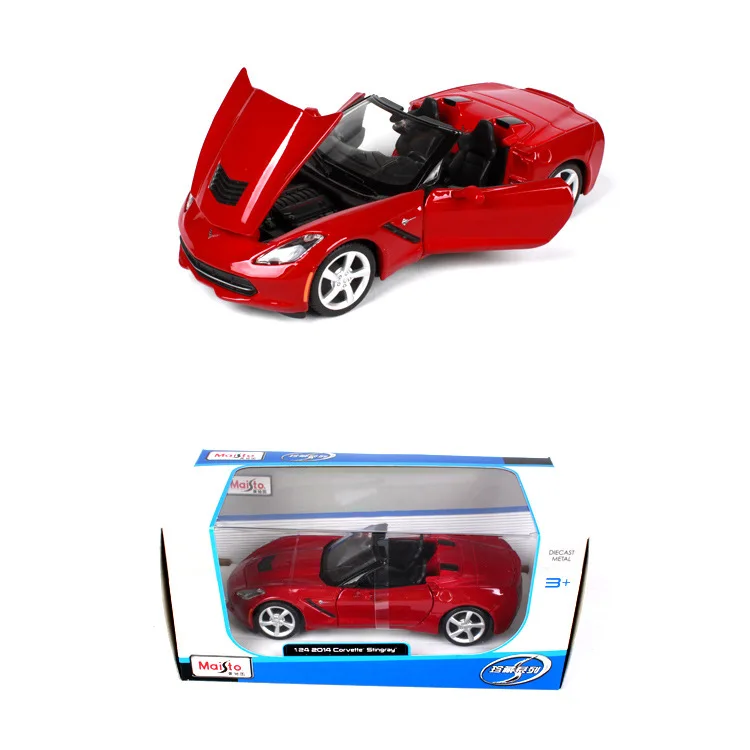 Maisto 1:24 Corvette Muscle Car Roadster имитация сплава модель автомобиля моделирование украшение автомобиля коллекция подарочная игрушка