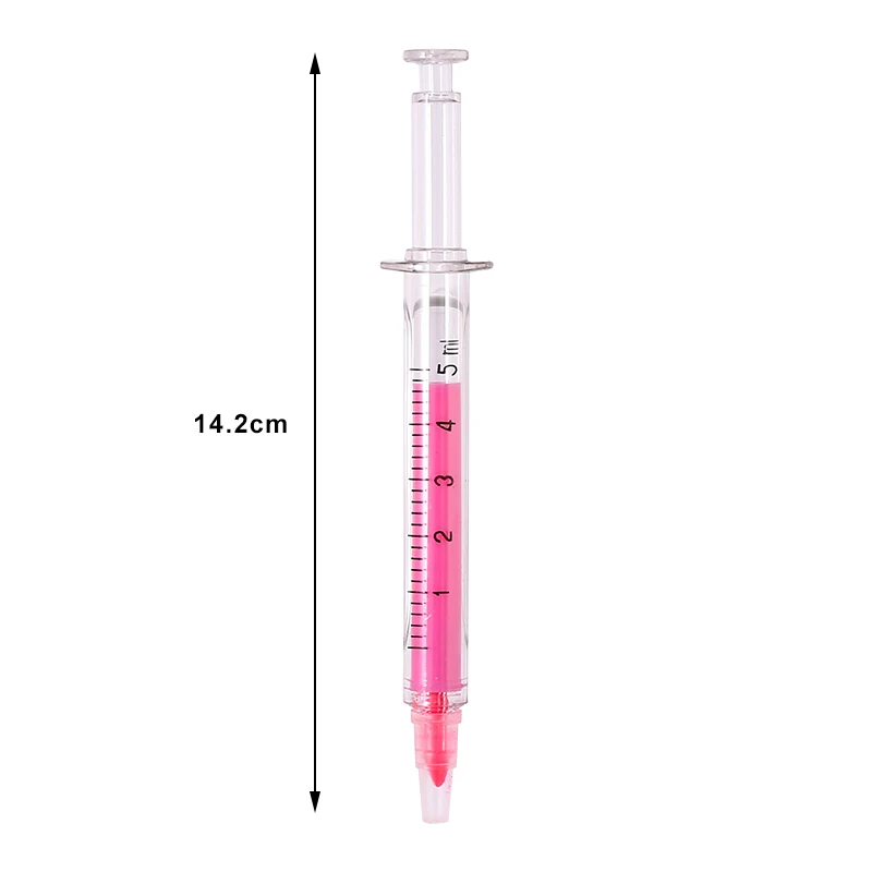 6 Colors Optional Multicolor Highlighter Pen Precision Crossed Syringe Stationery Needle Tube Fluorescent Watercolor