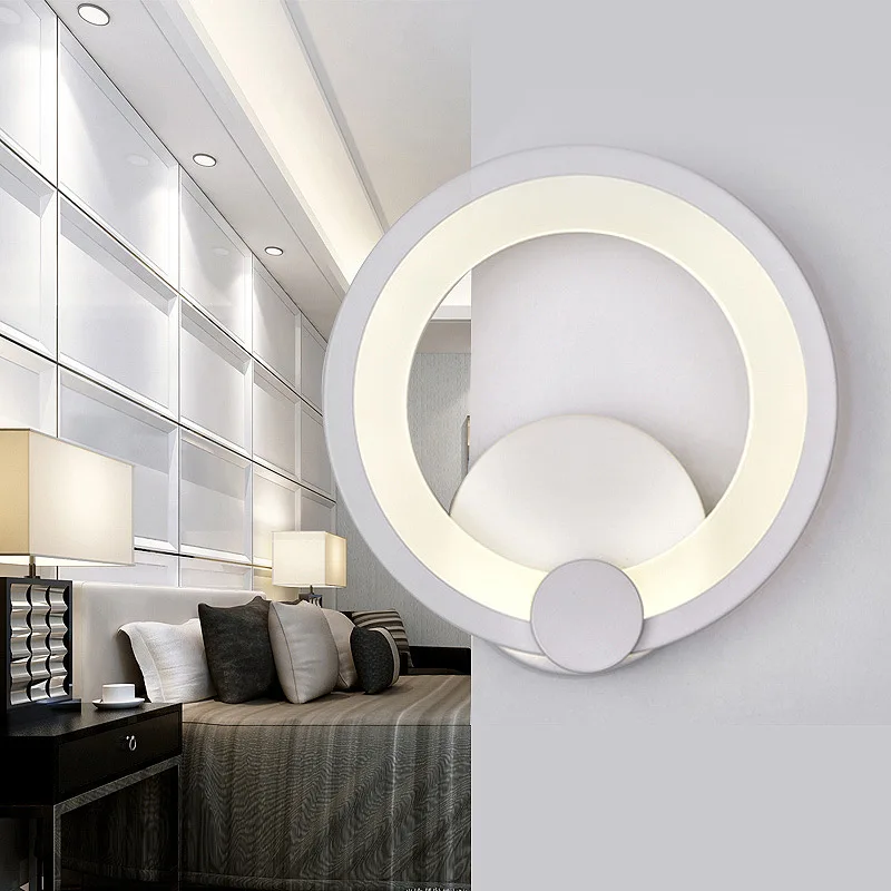 Светодиодный настенный светильник Современный минималистичный светодиодный настенный светильник-стильная прикроватная вешалка для спальни лампа холодный художественный светодиодный настенный светильник