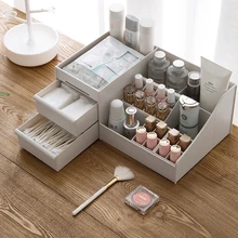 Пластиковый органайзер для макияжа, многоцелевая коробка для хранения ювелирных изделий, контейнер для макияжа, чехол, органайзер для косметики