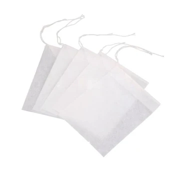 

Hot Sale 50/100Pcs 6 x 7cm Non-woven Fabrics Disposable Tea Bags Sealed Filter-free Herbal Tea boiled stew Soup Spice Bag
