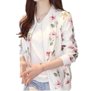 

Women Coats and Jackets New Korean Long-sleeved Printed Baseball Jacket for Women In Spring and Autumn Women Coat