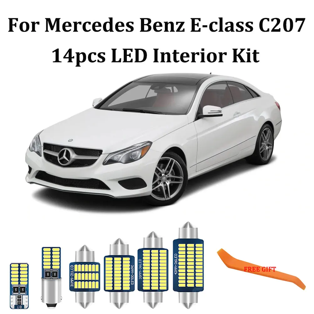 14 шт. белый безотказный для Mercedes Benz E class W207 C207 Coupe светодиодный внутренний купол