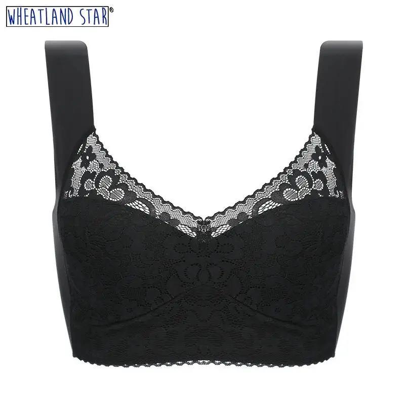 

Wheatland Star Three Colors Bras Seamless Brassiere Wire Free Wide Straps Zero Stress Comfortable Design Women's Intimates