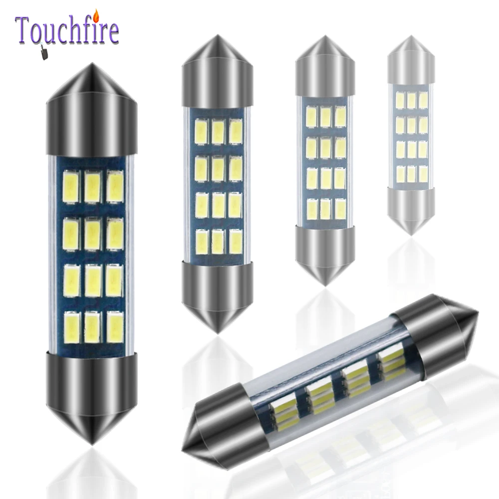 100 шт. гирлянда C5W C10W 31/36/39/41 мм 3014SMD светодиодная лампочка в автомобиль для чтения укрыты внутренной сводной номерного знака светильник лампы для передних автомобильных 12В оптом