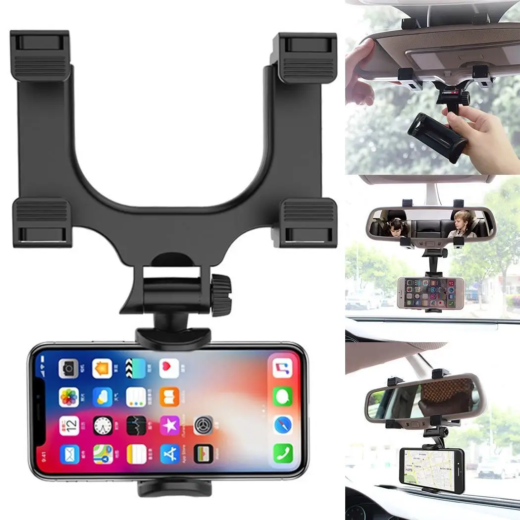 

Durable 360 Degree Rotation Car Mobile As Picture Phone Holder Car Rearview Mirror For General Mount