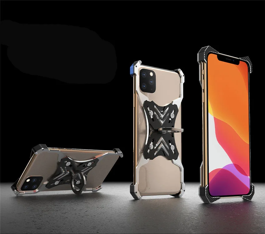 Чехол R just для iPhone 11 тонкий металлический алюминиевый защитный бампер чехлы