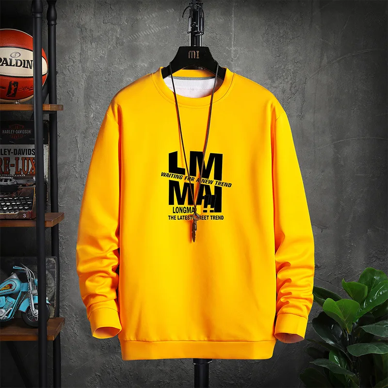 

Long-sleeved men's clothing 2020 new loose-fitting men's wear collar autumn