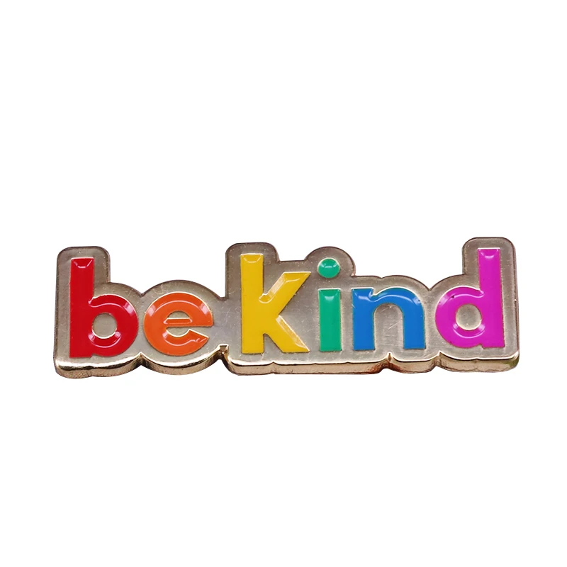 Булавка со слоганом Rainbow Be Kind|Броши| |
