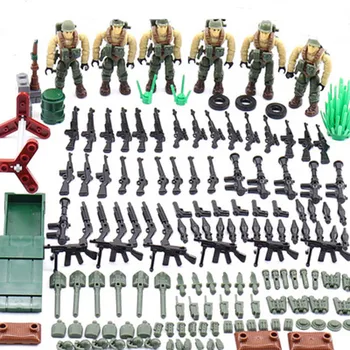 

World War 2 Military Enemy's Rear Battle of Rhineland Army Model Figures Building Block Bricks Ww2 Weapon Gun Learning Toys