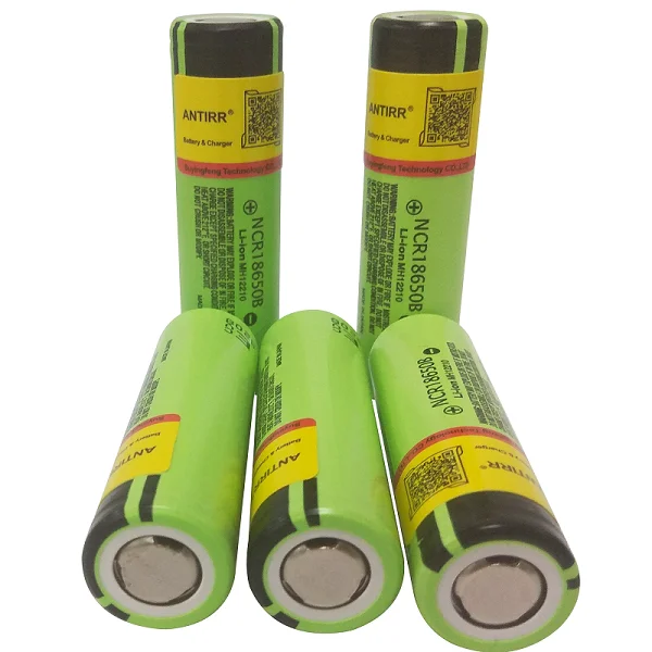 five pcs 18650 3,7 v 3400 mah литиевая аккумуляторная батарея NCR18650B без заостренного(без PCB) для фонариков - Цвет: five pcs