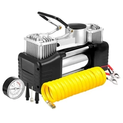 12V 150PSI Portable Heavy Duty Dual Cylinder Air Pump Tire Inflator For Air Compressor Car Truck Air Compressor Tire Inflator