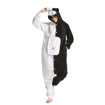 

Men XXL Monokuma Kigurumi Pajamas Bear Danganronpa One-Piece Pijamas Onesies For Adults Women Animal Cartoon Cosplay Costume