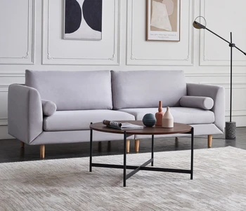 

Creative Round Table Tempered Glass Nordic Small Coffee Table Modern Home Living Room Sofa Round Removable Table