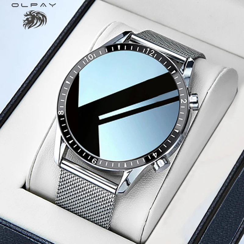 Precio Especial OLPAY-reloj inteligente deportivo para hombre, dispositivo resistente al agua IP67, completamente con pantalla táctil, Bluetooth, para Android e ios, 2021 YDwpe1O3Ja0