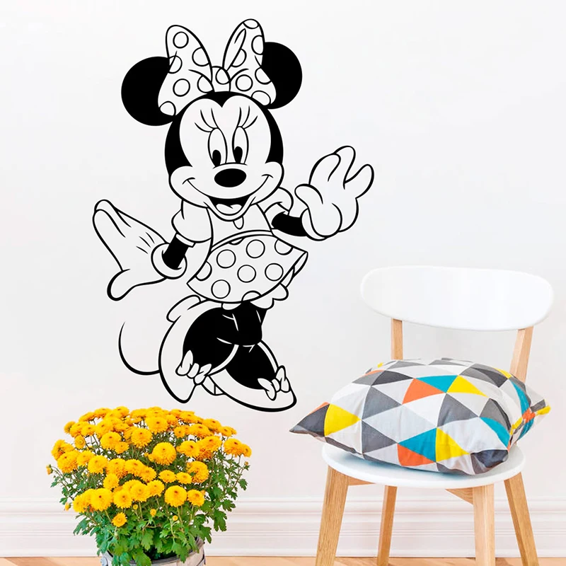 Disney Minnie Mouse Wall Art Decal Cartoon Character Wall Stickers Girls Room Nursery Decor Removable Vinyl Minnie Mouse Sticker Disney Minnie Mouse Wall Art Decal Cartoon Character Wall Stickers Girls Room Nursery Decor Removable Vinyl Minnie Mouse Sticker