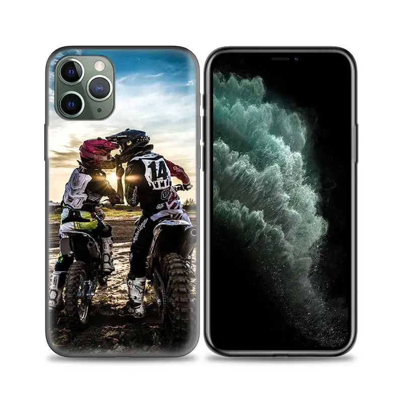 B14 Moto Cross motorcycle sports Case for Apple iphone 11 Pro XS Max XR X 7 8 6 6S Plus 5 5S SE 5C Soft TPU Phone Cover Coque - Цвет: B14