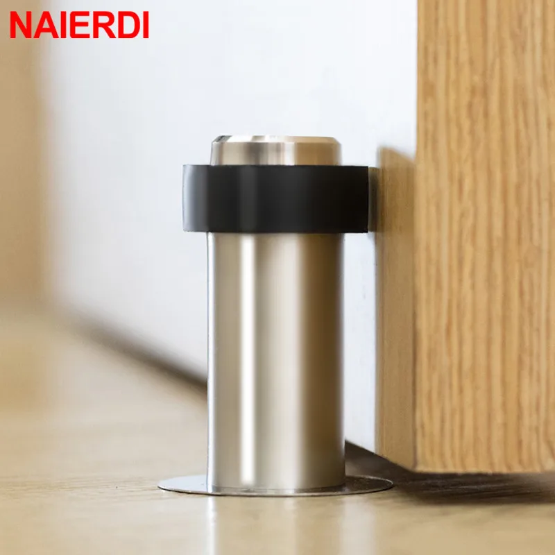 Stainless Steel Door Stops Rubber Door Protective Pad Stopper Wall Protector Anti-collision Holder Heavy Duty silicone door stopper door stopper bumpers door stopper silicone rubber bumpers