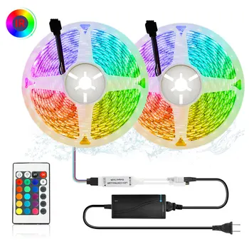 

LED Strip SMD 5050 RGB 15m Light 12V BackLight Lights IR Controller Waterproof Decoration Flexible Ribbon Ambient Light Strips
