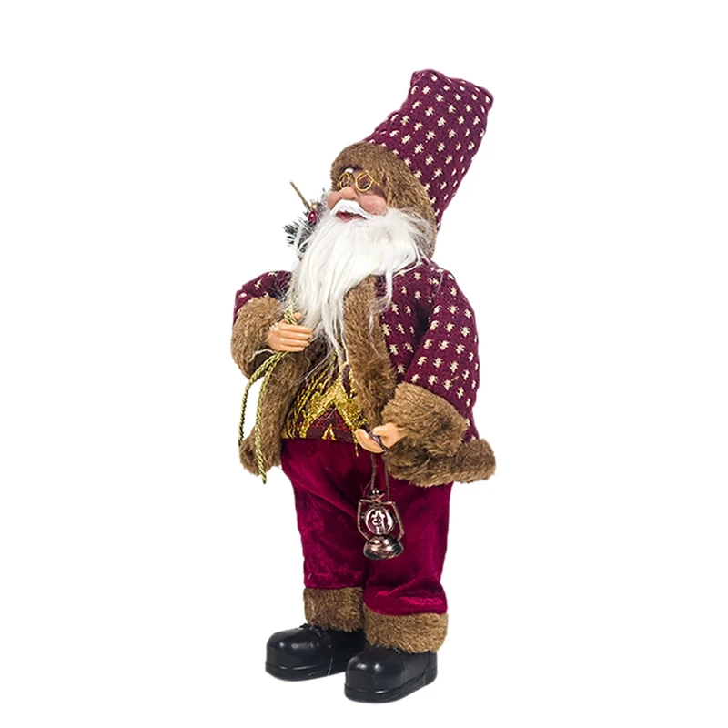 

BESTChristmas Dolls Santa Claus Toys Xmas Figurines Christmas Gift for Kid Red Xmas Tree Ornament