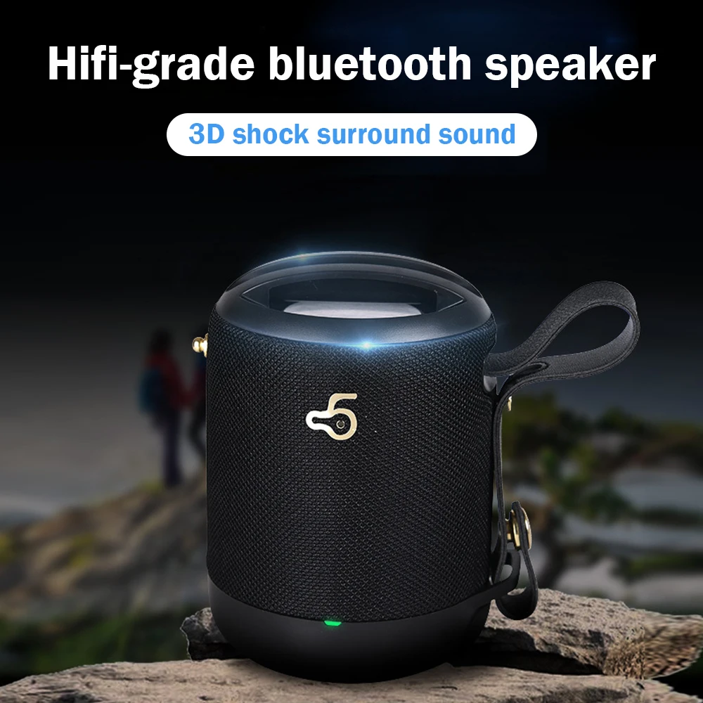 Беспроводной Bluetooth динамик, сабвуфер TWS, открытый IPx5, водонепроницаемый, с защитой от падения, портативный, карта, пластиковый брезент, Bluetooth динамик