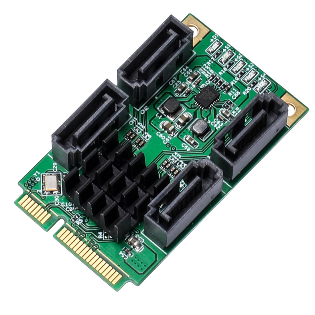 4 порта SATA III 6 Гбит/с Mini PCIE PCI Express 88SE9215 карта контроллера 3 0 E жесткий диск SSD адаптер
