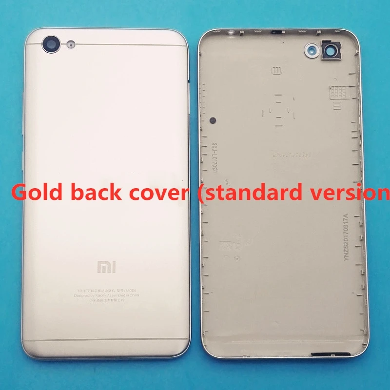 Задняя крышка с датчиком отпечатков пальцев для Xiaomi mi Red mi Note 5A Prime задняя крышка для Red mi Y1 крышка батареи+ боковые клавиши+ стекло для камеры