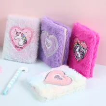 

Kawaii Plush Heart Unicorn Notebook A6 Book Diary Handbook For Kids Friends Teacher Gifts Student Stationery For Gift