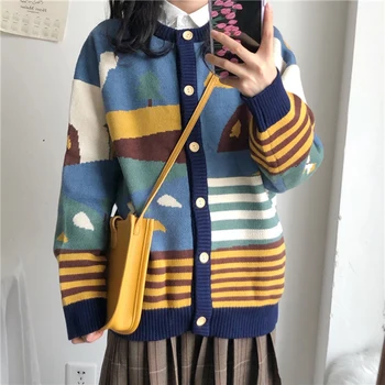 

Kawaii Women's Sweater Korean Style Knitted Jumper Harajuku Cute Women's Sweater Autumn Coat Soft Femme Knitwear