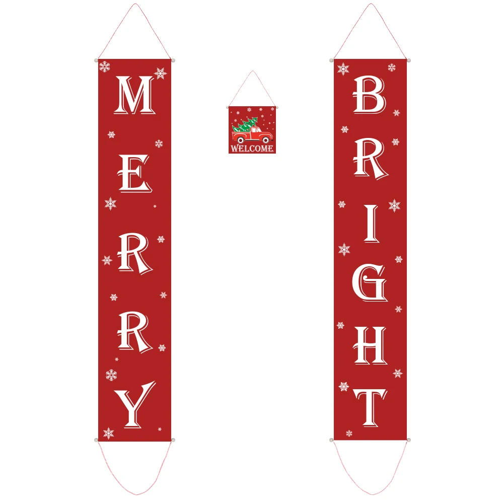 OurWarm 4 шт./компл. Рождество крыльцо знак декоративные дверной баннер Merry яркий крыльцо неоновая вывеска для дома и сада для рождественской вечеринки украшения