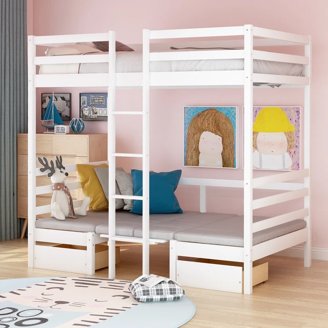 Twin Over Twin Kids Bedroom Furniture Set  2