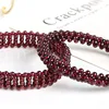 JD 3mm Natural Garnet Stone Beads Bracelet Weave Elastic Bracelet &Bangle Jewelry Gift For Women 7 Inches Wholesale ► Photo 3/6