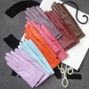 Elegant Women Gloves Genuine Lambskin Real Leather Sheepskin Autumn And Winter Plus Velvet Trendy Female Short Glove 27 Colors ► Photo 3/6