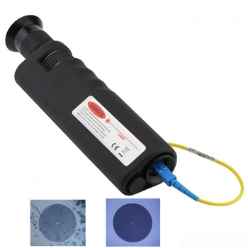 

Portable 400X Magnification Optical Fiber Inspection Microscope with SC FC LC ST MU E2000 Universal Adapter