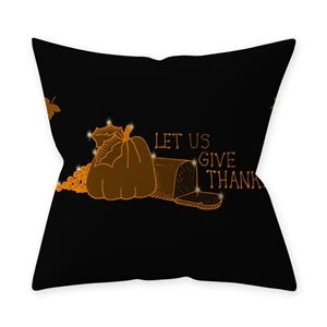 Наволочка с надписью thanksgiving Pumpkin thanksgiving наволочка 45*45 см - Цвет: P