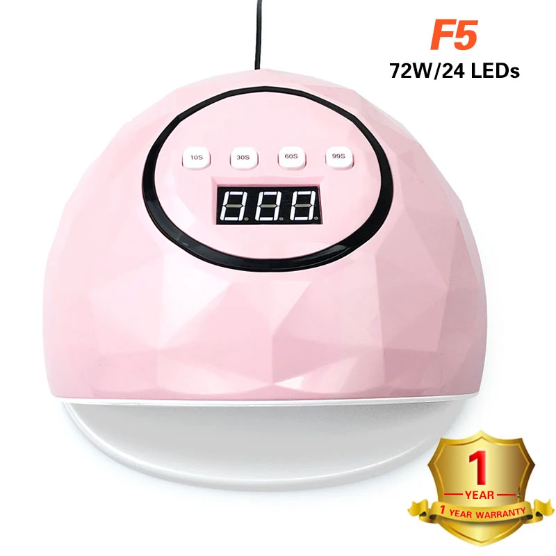 F5-pink Иуджиа лампа УФ-лампа для сушки для ногтей SUN5S светодиодная УФ-лампа для ногтей Гель-лак леча светильник с нижней 30 s/60 s таймер лампа для ЖК-дисплея для лака для ногтей, сушилка - Цвет: F5-pink