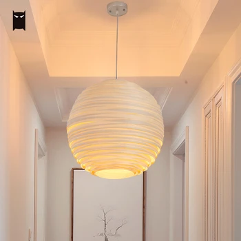 

Wood Ball Globe Pendant Lighting Fixture Aisan Nordic Scandinavian Art Deco Hanging Ceiling Lamp Luminaria Home Design E27 Bulb