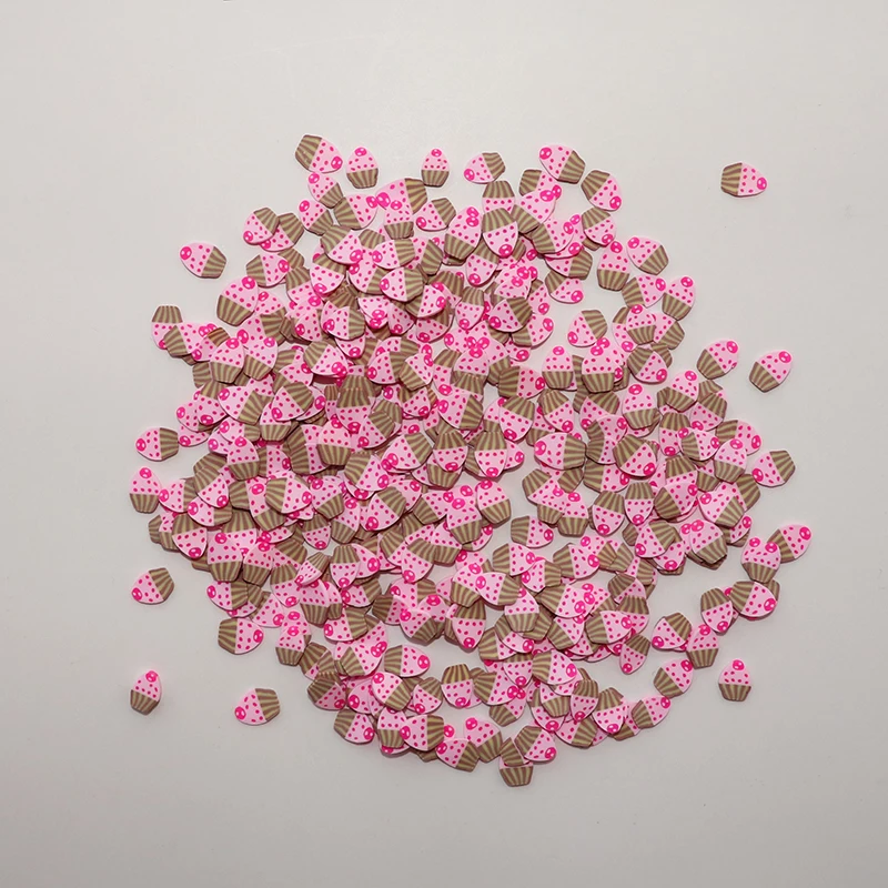 10 г/лот розовые кусочки торта разбрызгивает для поставки слаймов Игрушка полимерная глина для изготовления игрушек амулеты аксессуары дополнение для пушистой прозрачной слизи